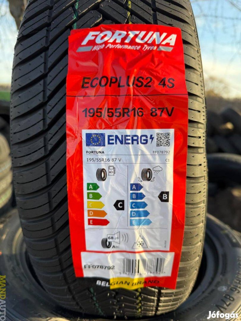 195/55R16 Fortuna Ecoplus2 4Season,Új négy évszakos gumi
