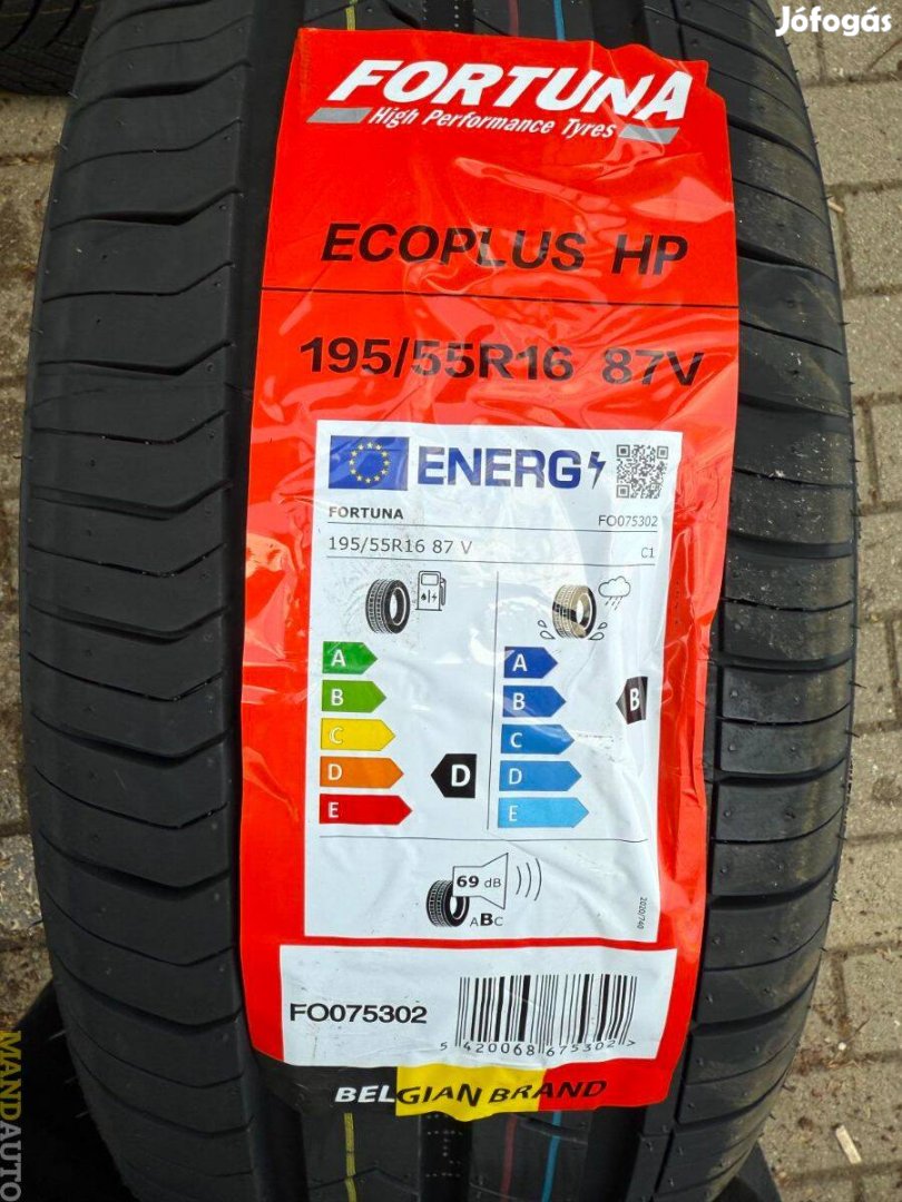 195/55R16 Fortuna Ecoplus HP,Új nyárigumi