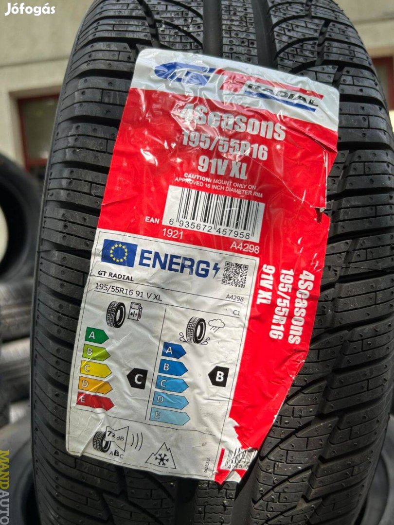 195/55R16 Gtradial 4Seasons(XL),Új négy évszakos gumi