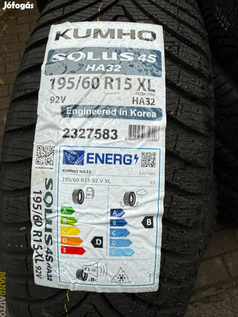 195/60R15 Kumho Solus 4S HA32(XL)