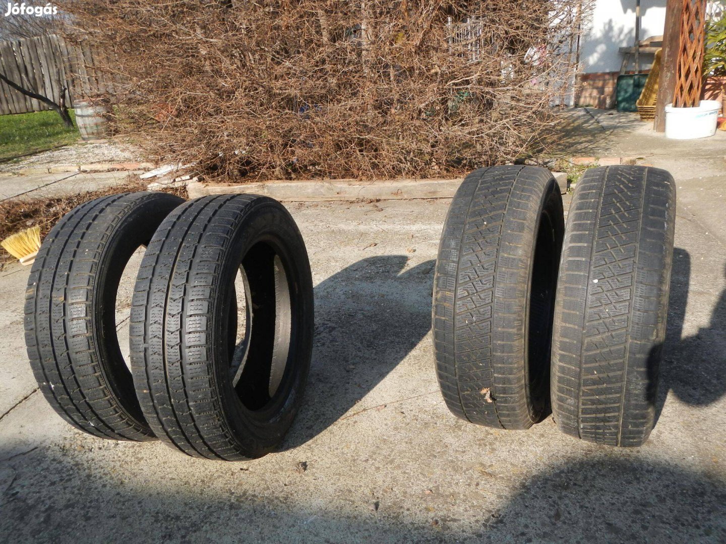 195/60R16C használt téli teher gumik , 4 darab , olcsón