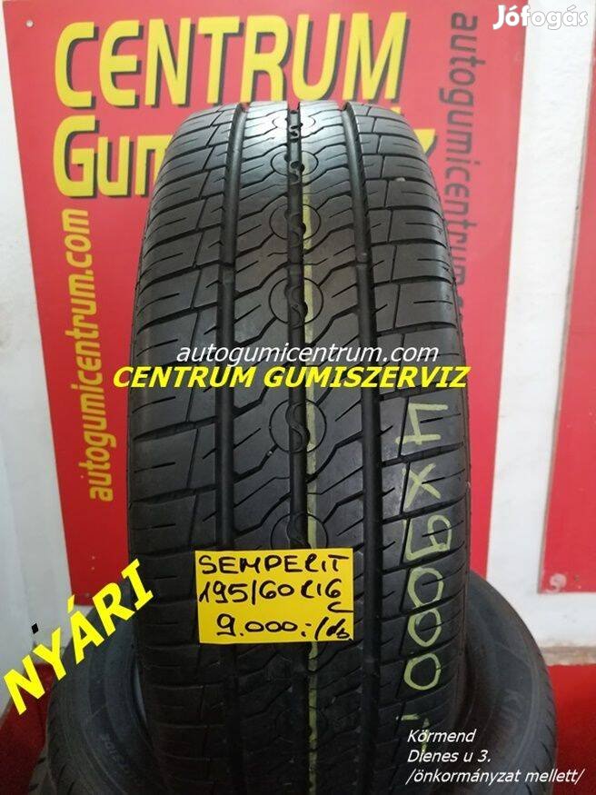 195/60r16c használt kisteher nyári gumi Semperit 4db