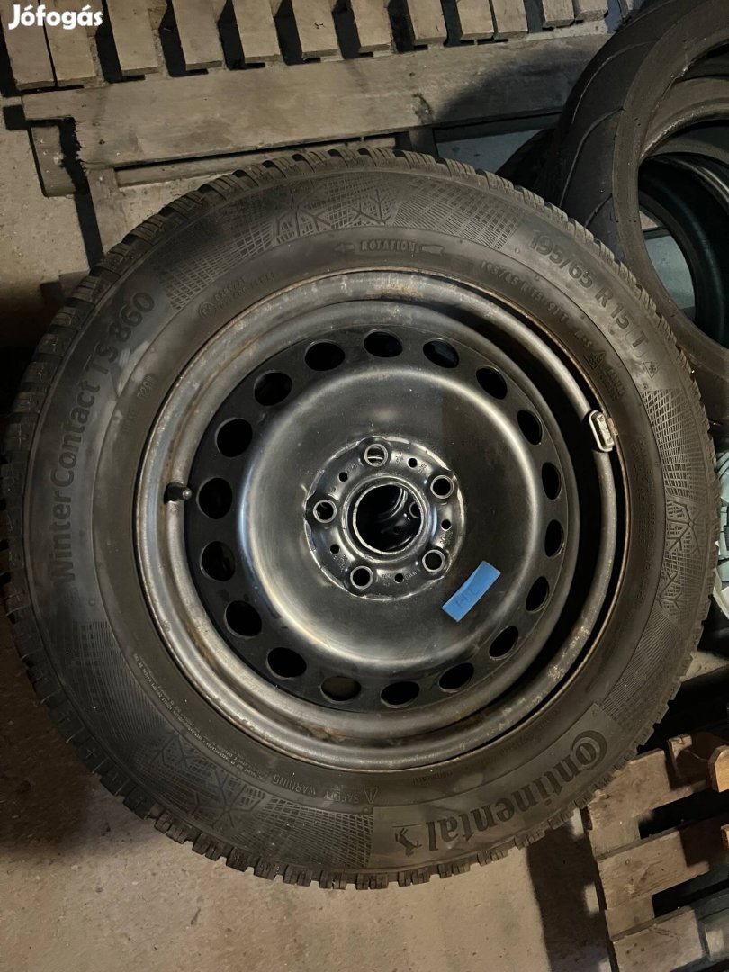 195/65R15 Conti téli gumi szett+5x112 lemez