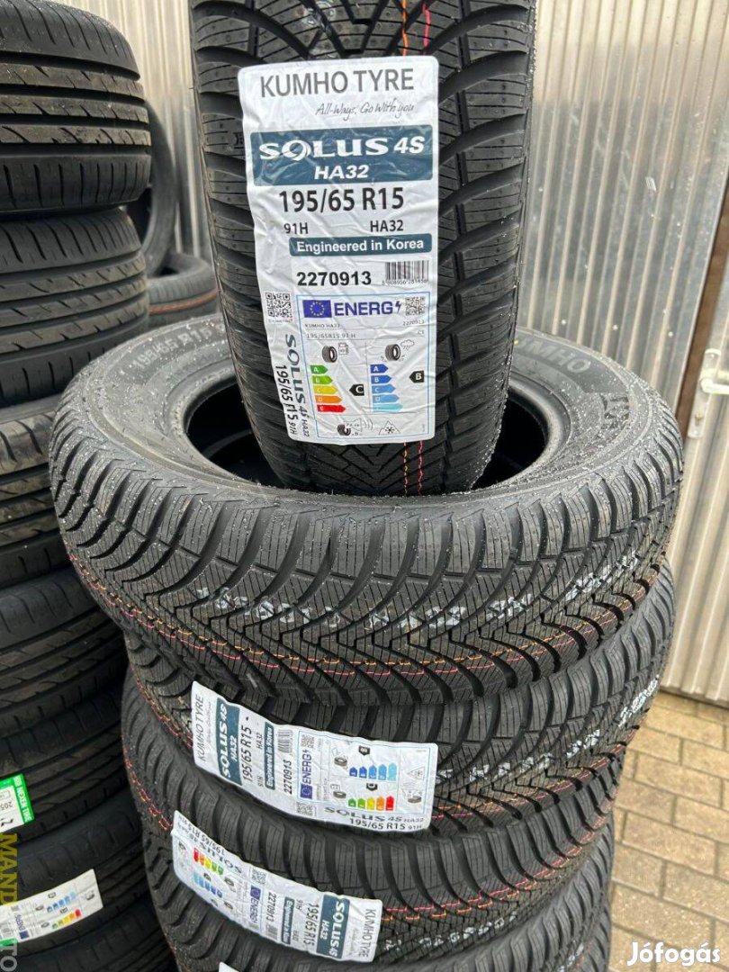 195/65R15 Kumho Solus 4Season,Új négy évszakos gumi