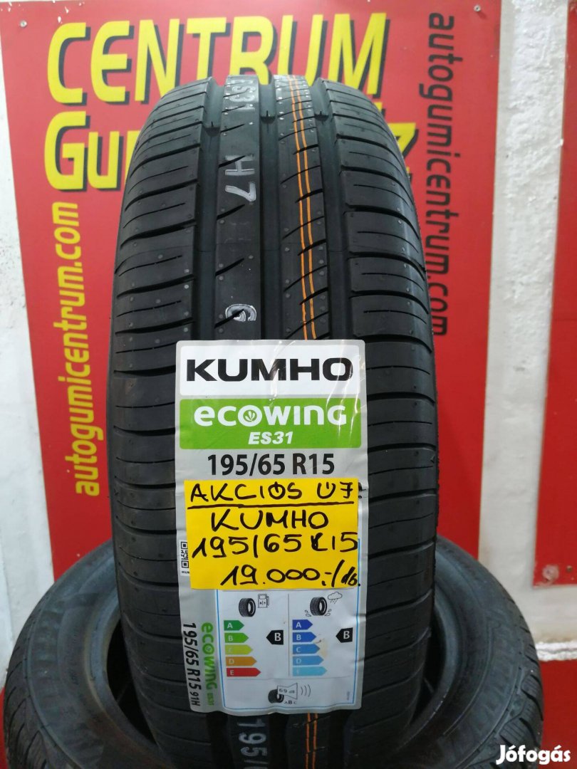 195/65R15 Kumho nyári gumi 19.000 Ft