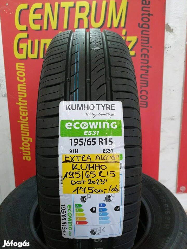 195/65R15 Kumho nyári gumi új. DOT 2023 17.500 Ft