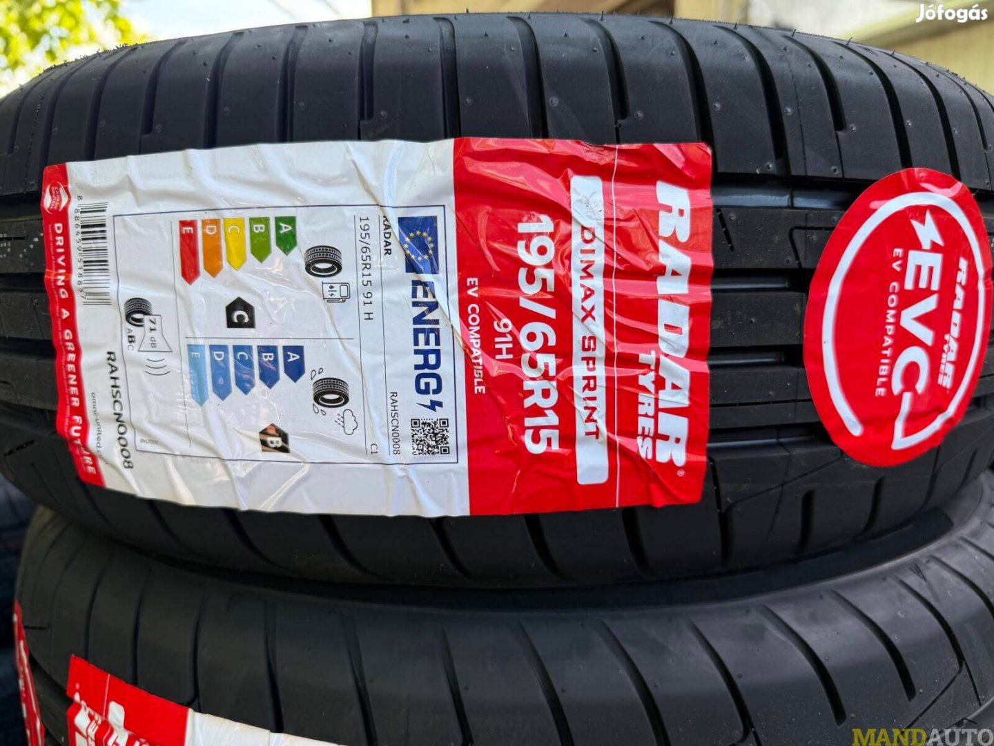 195/65R15 RADAR Dimax Sprint EVC