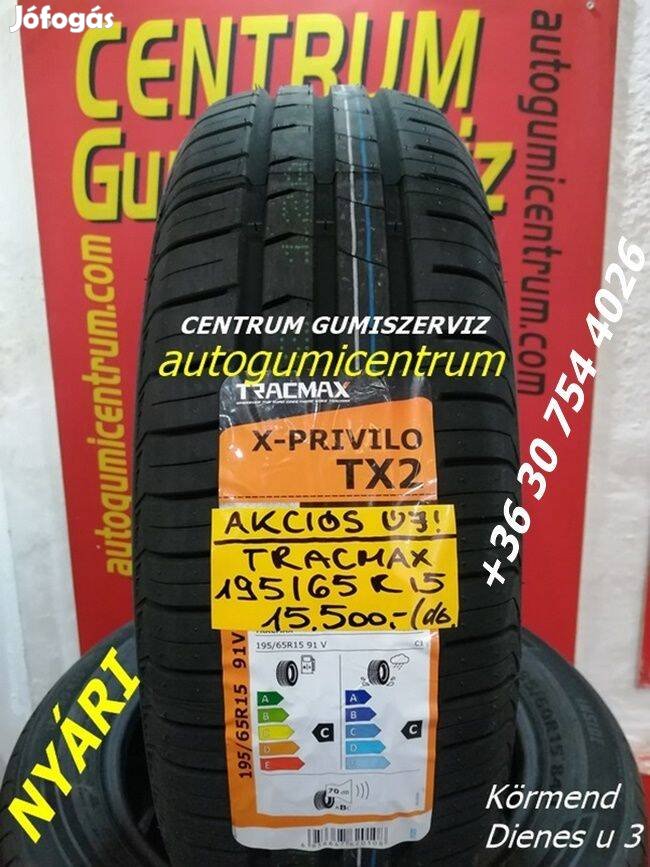 195/65R15 Tracmax akciós nyári gumi 15.500 Ft