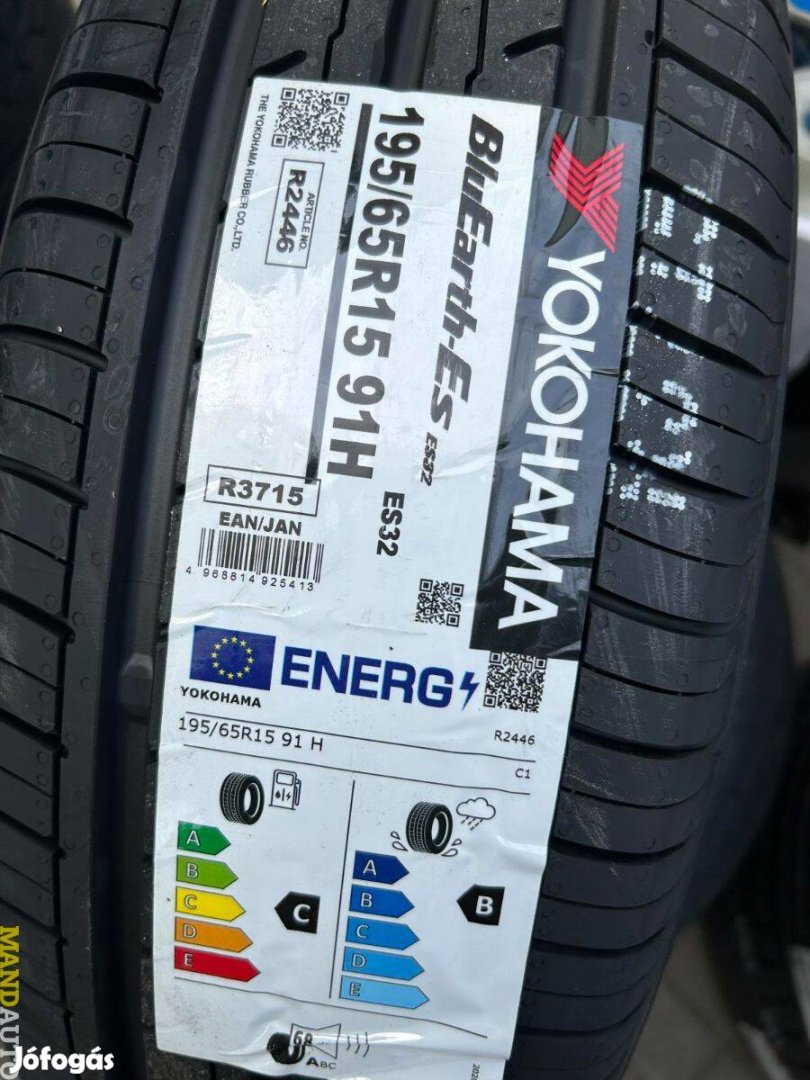 195/65R15 Yokohama Es32,Új nyárigumi