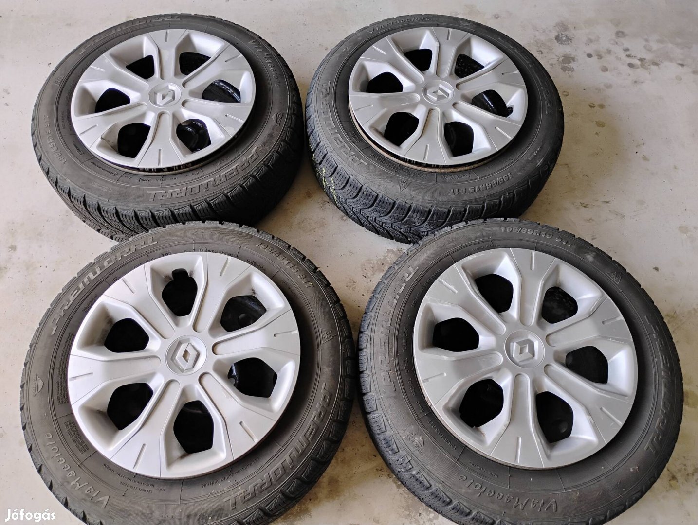 195/65 r15 téli gumi garnitúra 5x108 lemezfelnivel