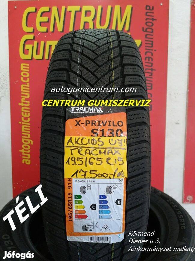 195/65r15 Tracmax téli DOT 2024