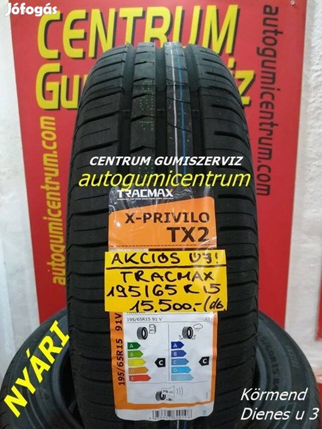 195/65r15 nyári gumi újak -Tracmax. 15.500 Ft