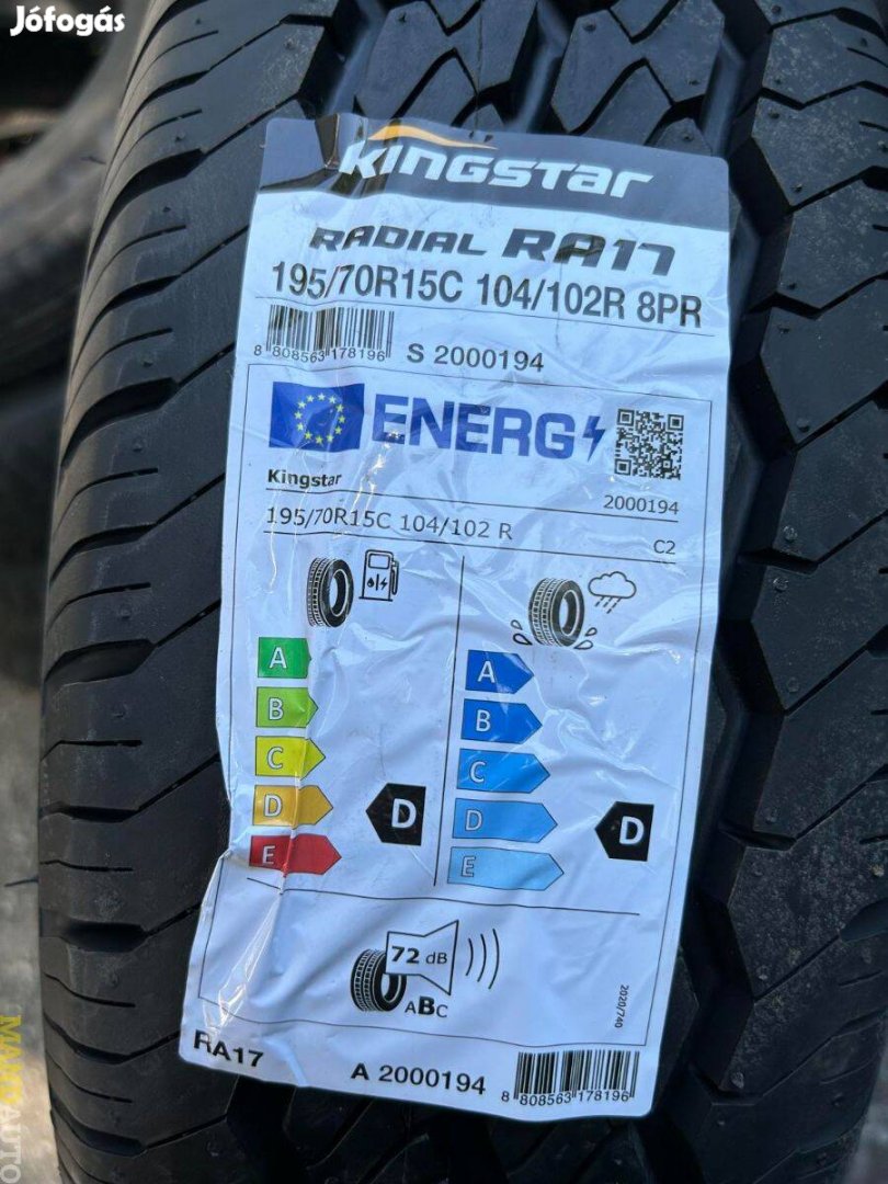 195/70R15C Kingstar RA17,Új nyárigumi