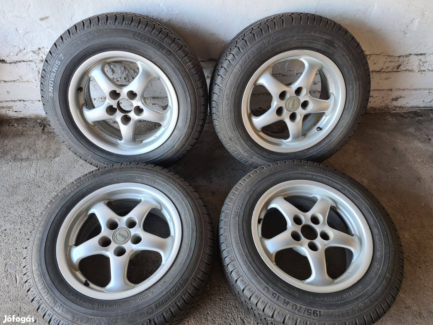 195/70 R15 C téli gumi 5x112 lyukosztású alufelnivel