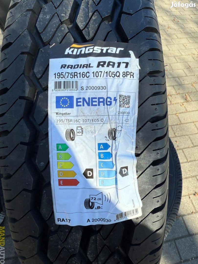 195/75R16C Kingstar RA17,Új nyárigumi