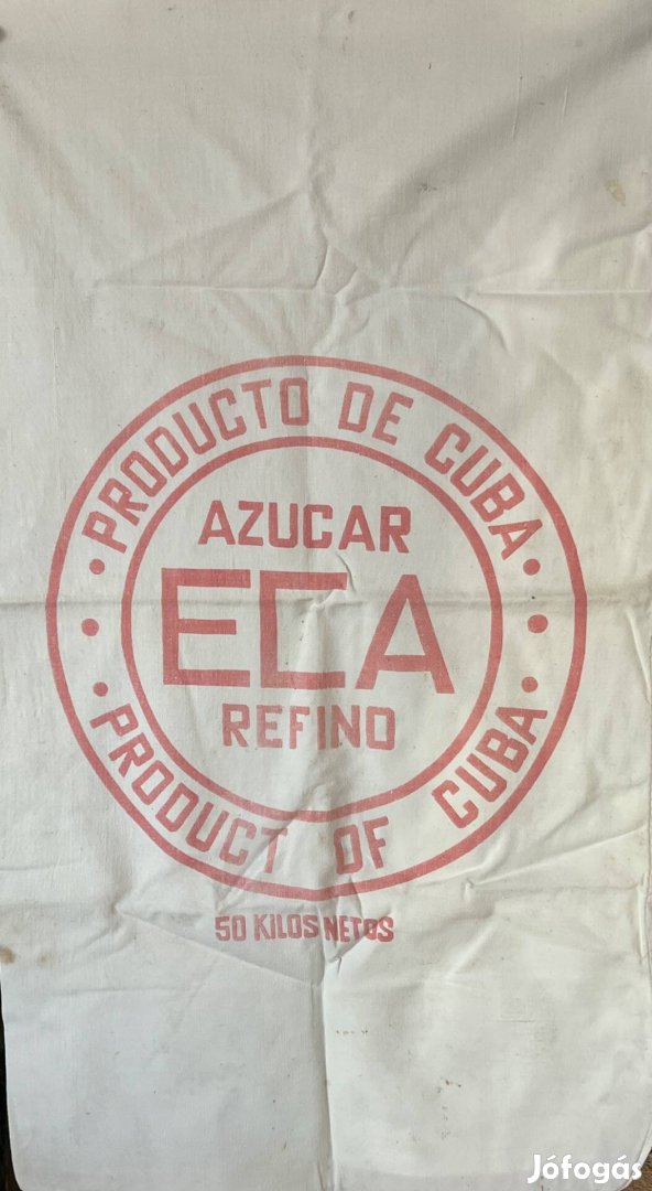 1960-70-es évek beli kubai cukros zsák eladó