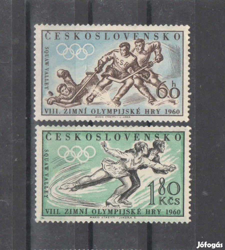 1960. Csehszlovákia - Téli olimpia, postatiszta bélyeg sor**