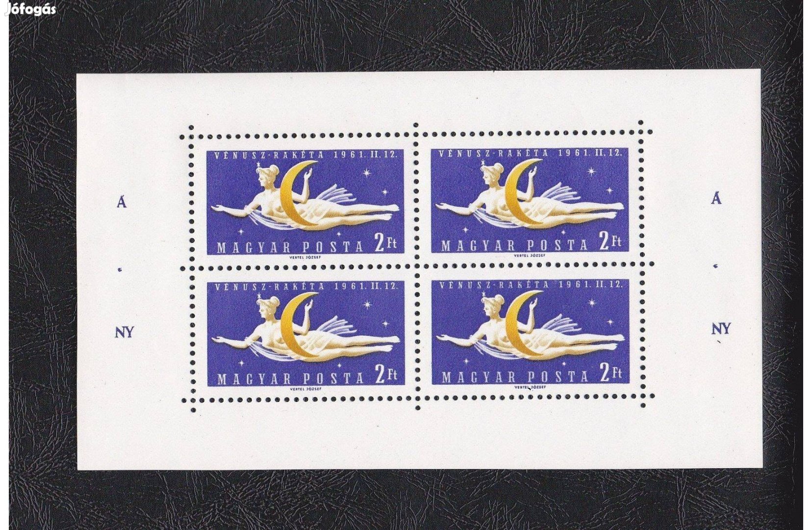 1961 Vénusz rakéta bélyeg kisív Á.NY