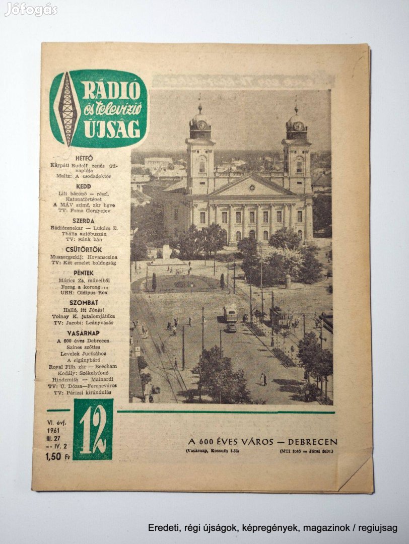 1961 március 27 / Rádió és televizó Újság / Újság - Magyar