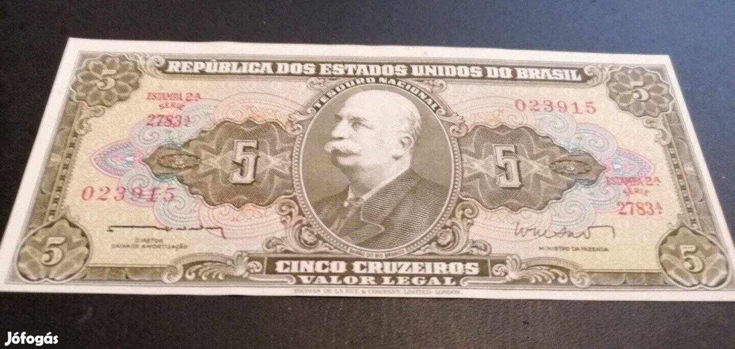 1962 / 5 Cruzeiros UNC Brazília (PK)