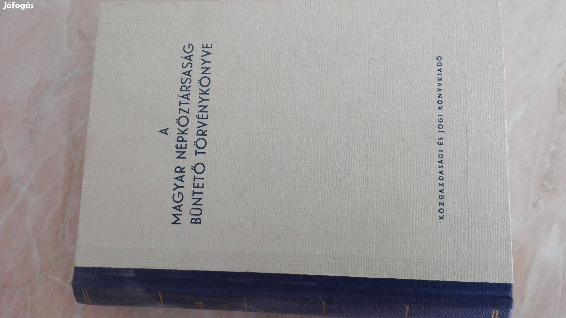 1962-es Magyar Népköztársaság Büntető Törvénykönyve ritka d