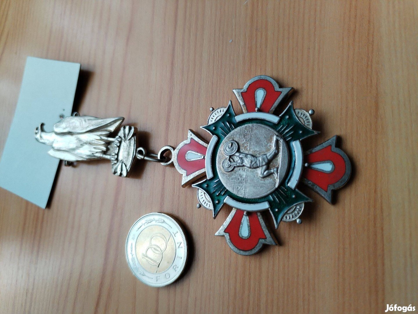 1964-es 51g gyyártójeles Német Súlyemelő érem ezüst ritka db