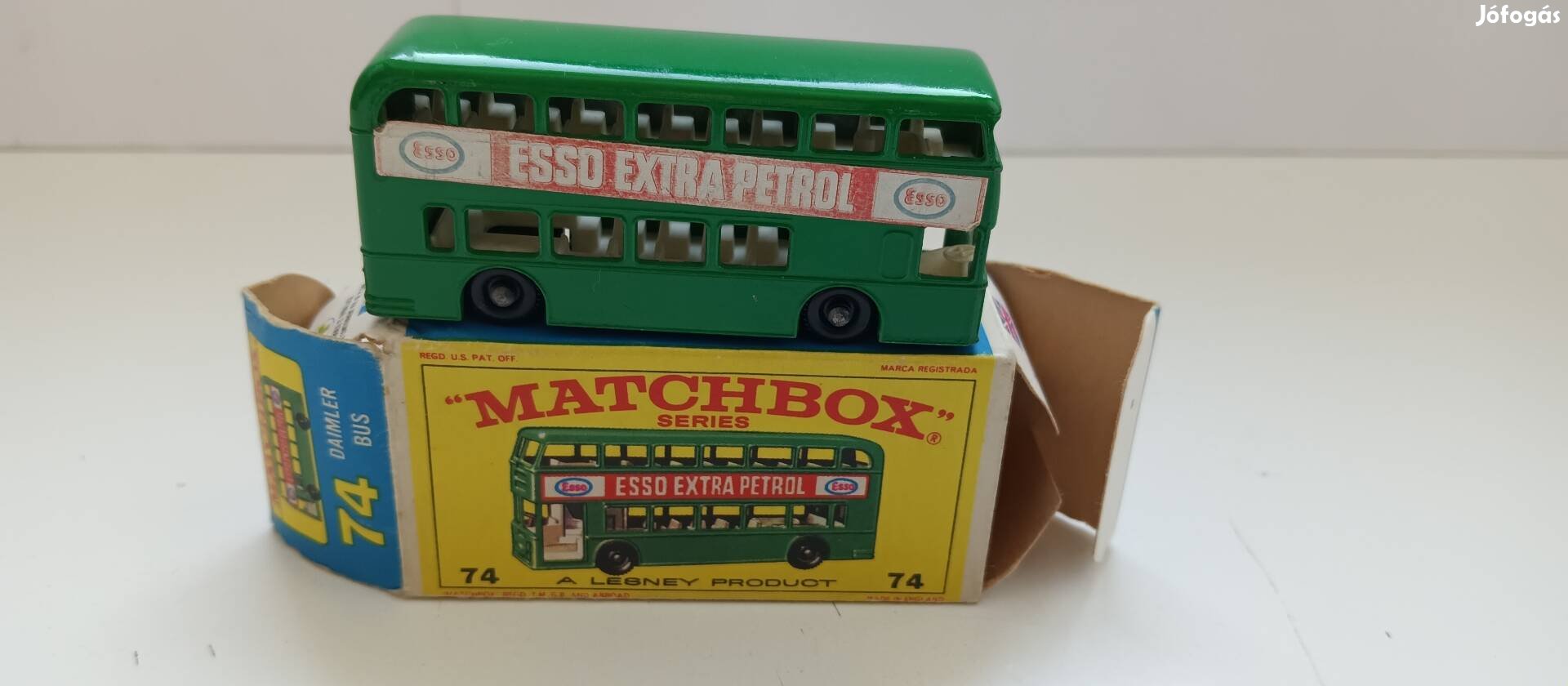 1966-os kiadásu Regular Matchbox busz dobozzal