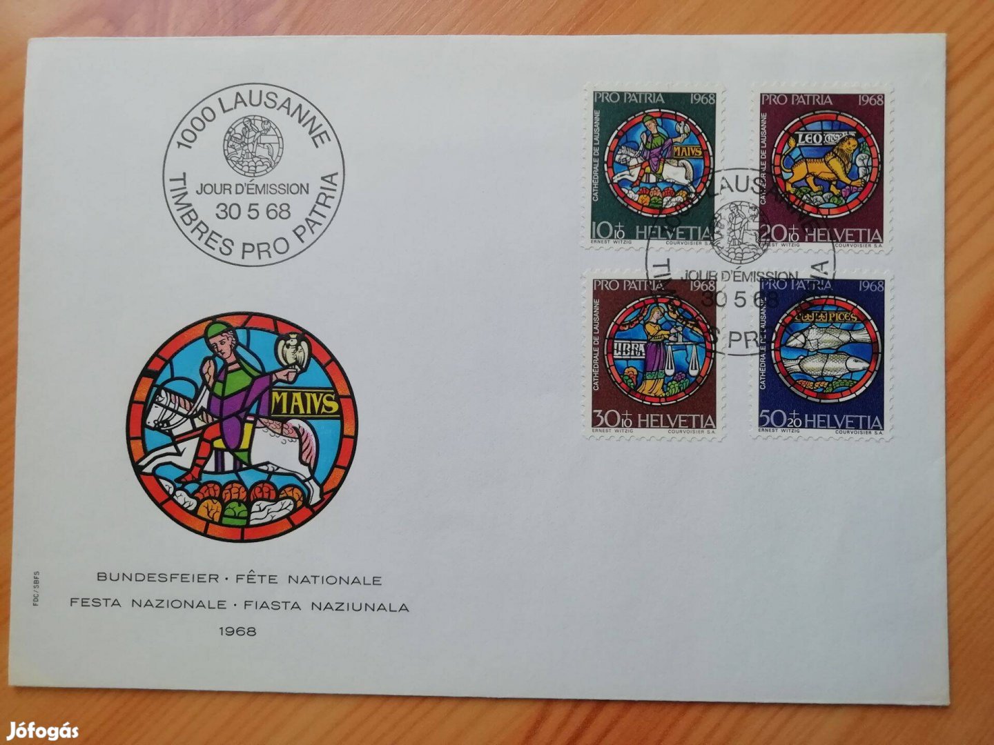 1968-as ritka Svájci FDC