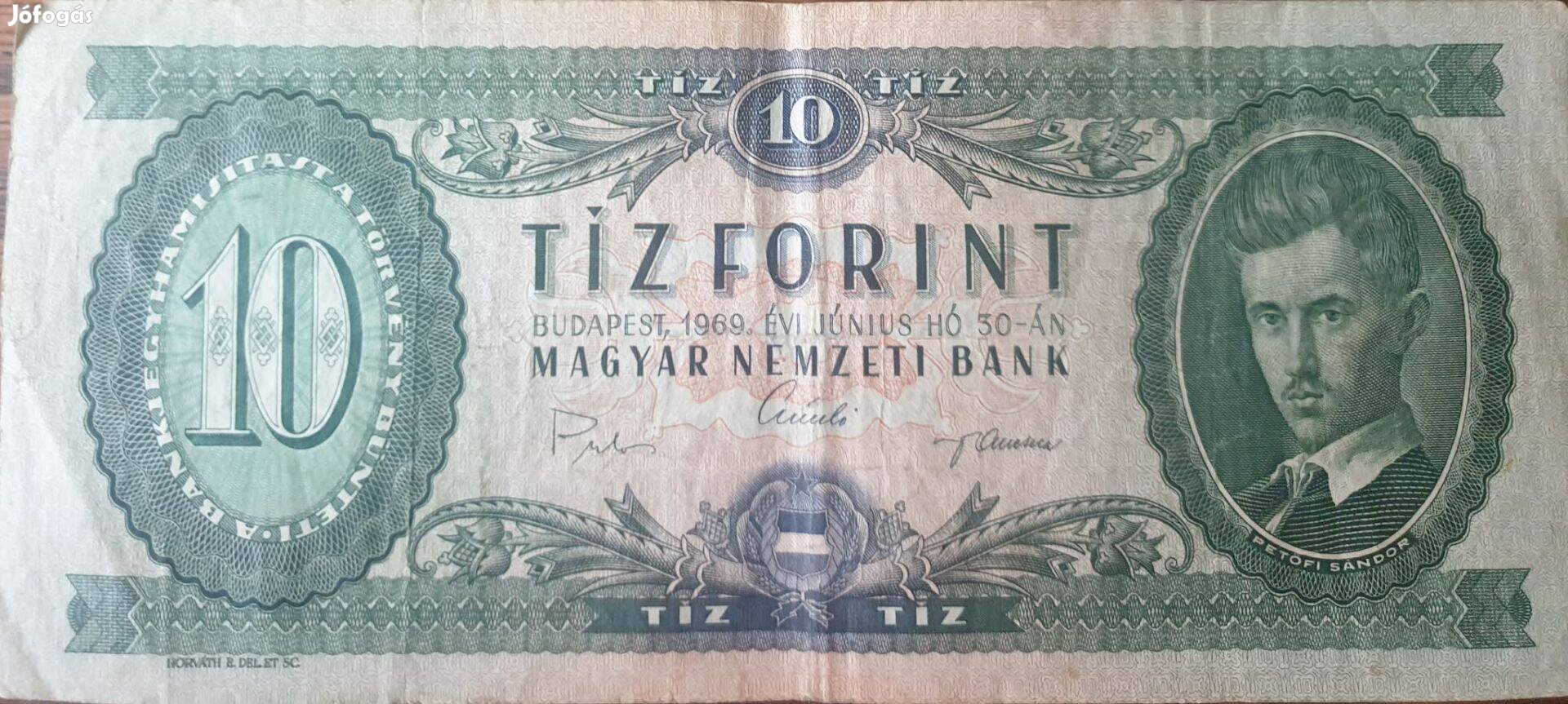 1969 -es Tízforintos bankjegy eladó