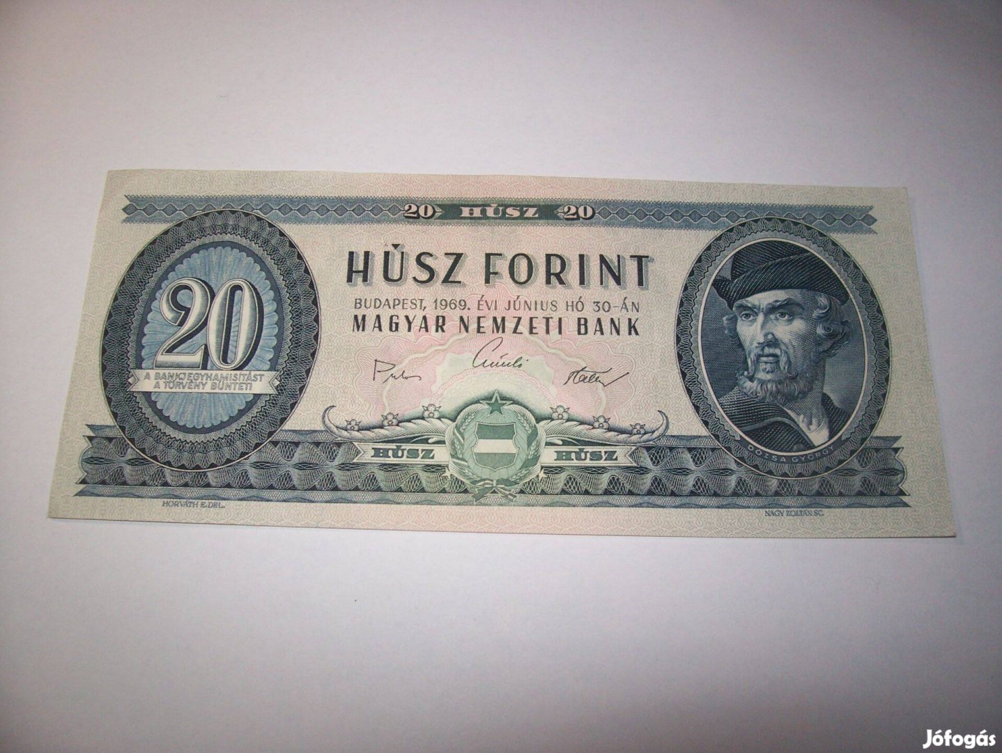 1969 évjáratú 20 forintos. C071. Kép szerint