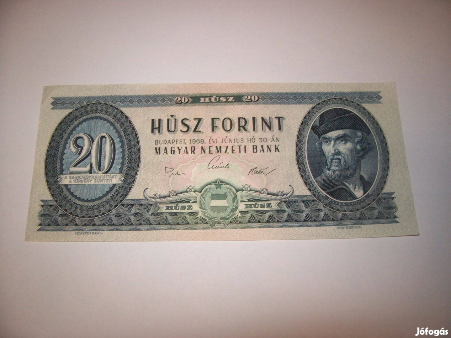 1969 évjáratú 20 forintos. C071. Kép szerint