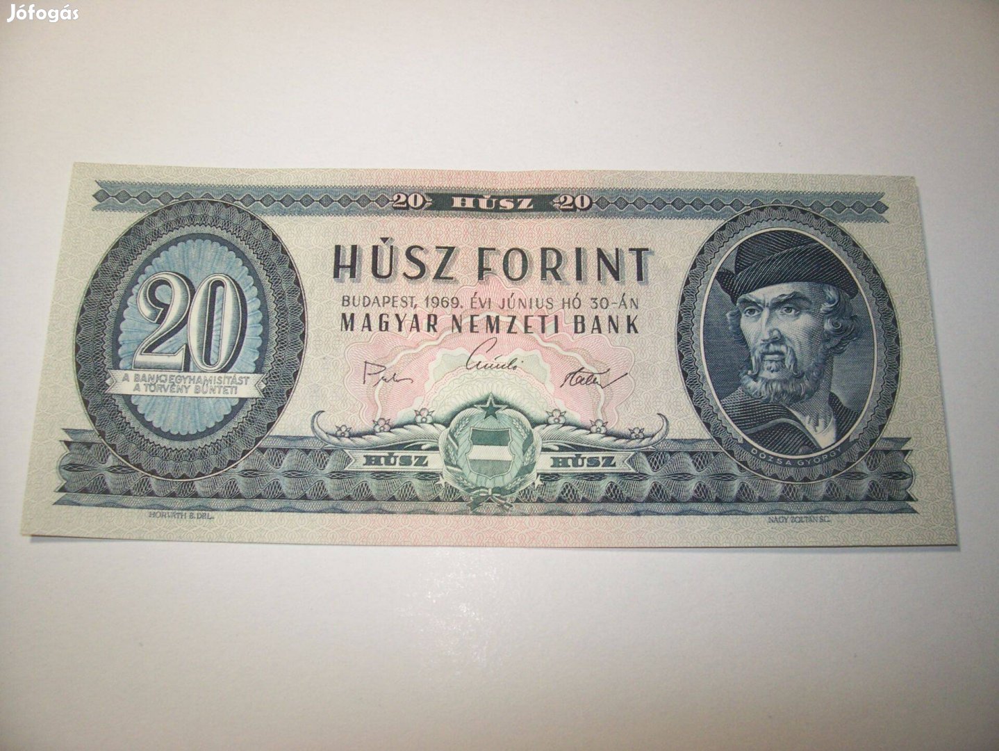 1969 évjáratú 20 forintos. C943. Kép szerint