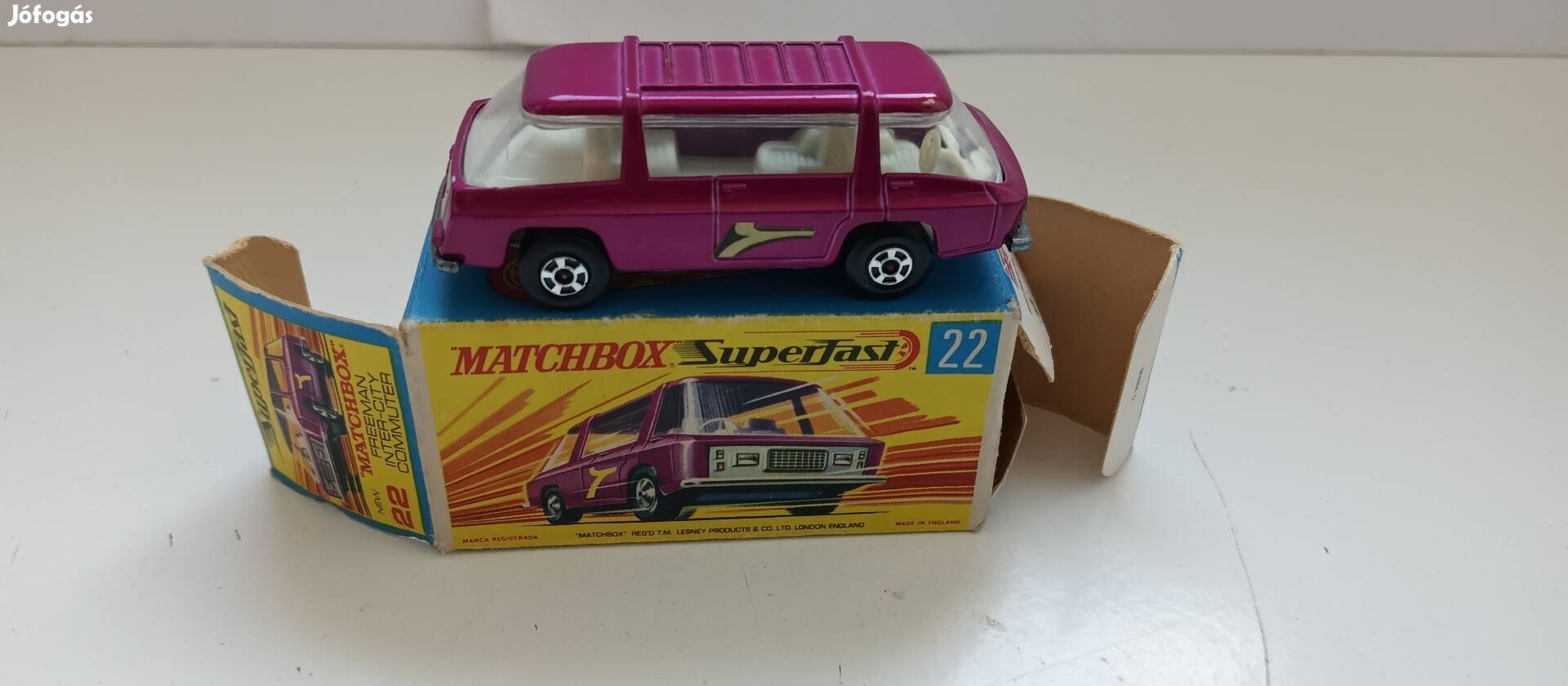 1970-es kiadásu Superfast Matchbox dobozával