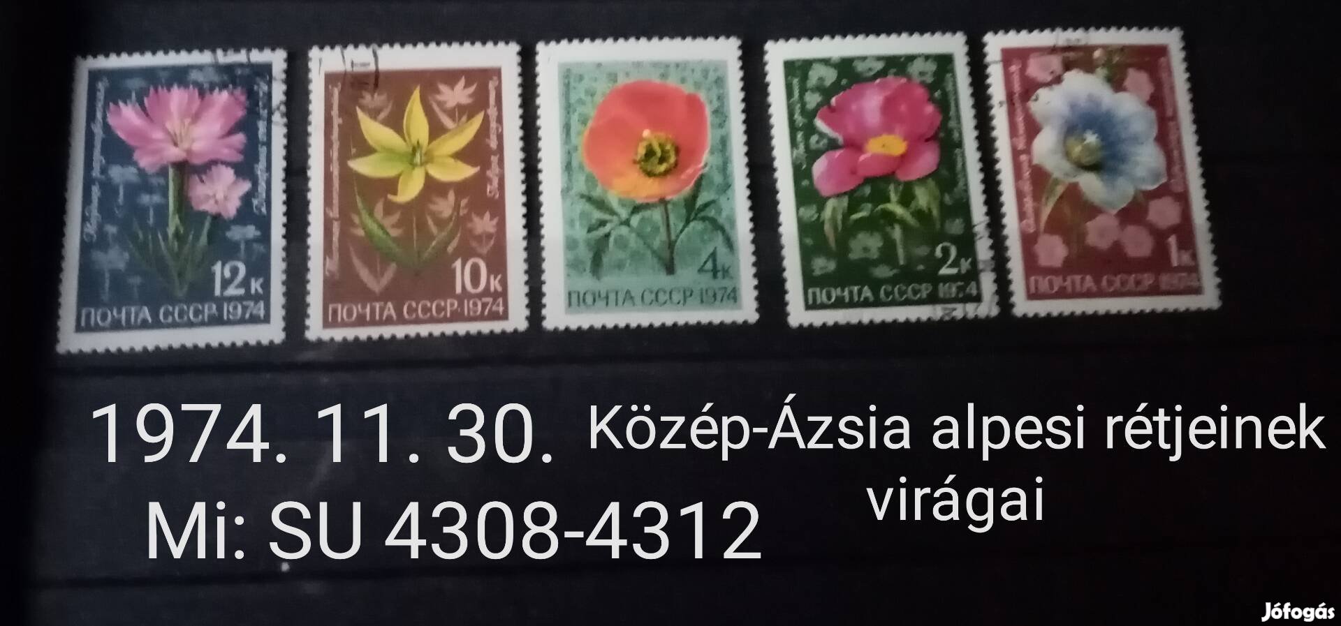 1974 alpesi virágok sor+ingyen posta