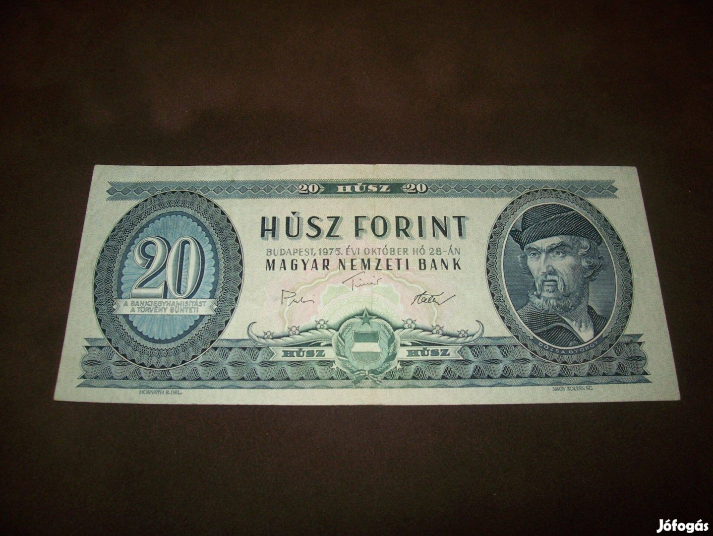 1975 évjáratú 20 forintos. C256. Kép szerint
