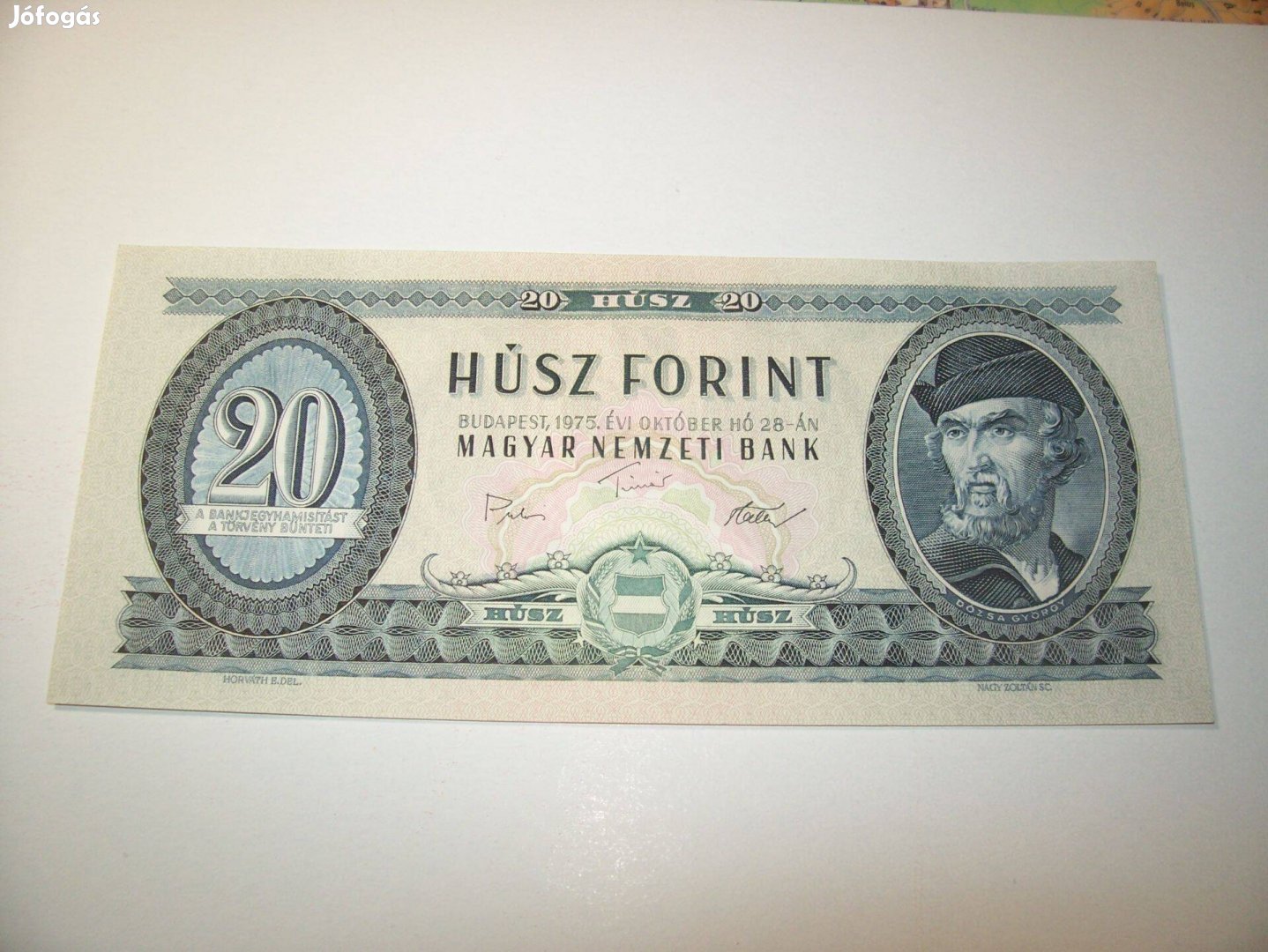 1975 évjáratú 20 forintos. C827. Kép szerint