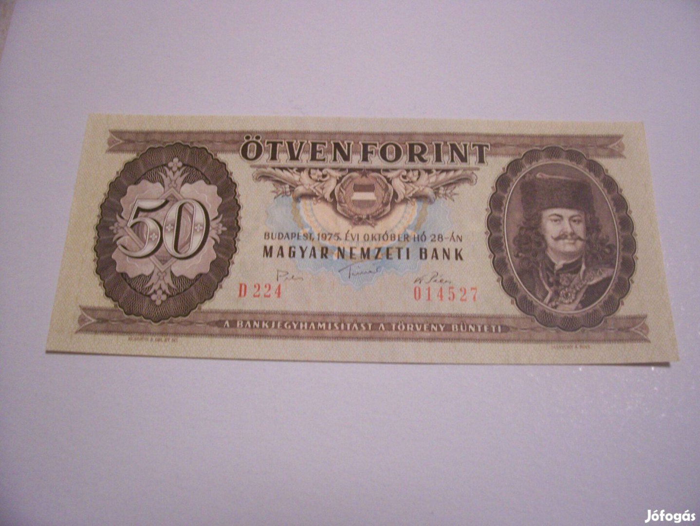 1975 évjáratú 50 forintos. D224. Kép szerint