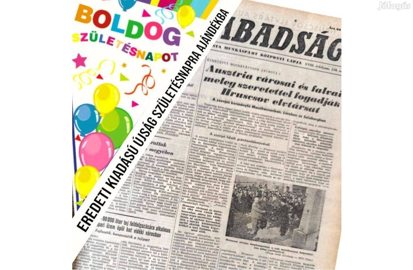 1977 augusztus 2 / Népszabadság / Születésnapra Régi Eredeti Újság