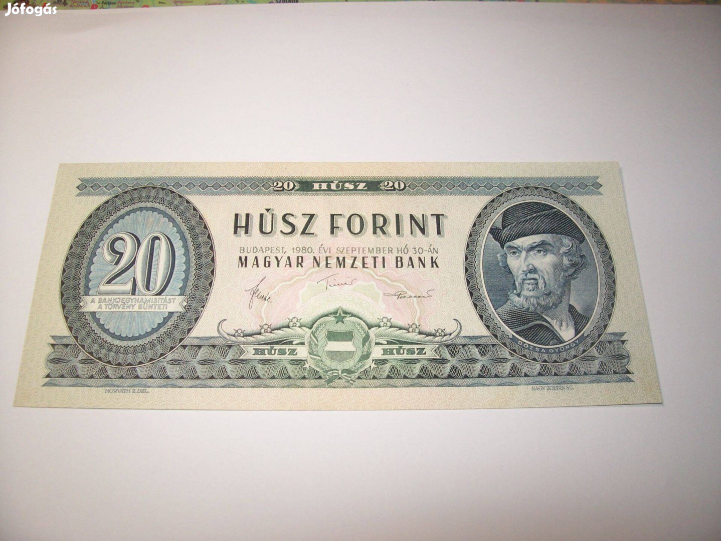 1980 évjáratú 20 forintos. C243. Kép szerint