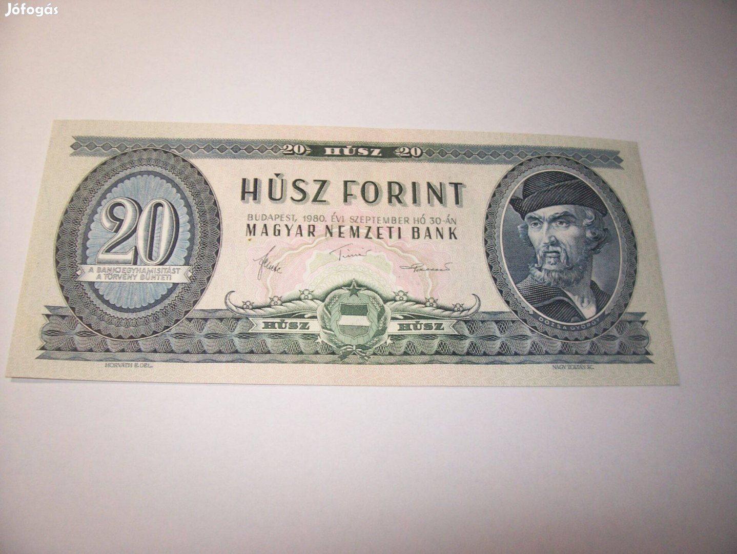 1980 évjáratú 20 forintos. C318. Kép szerint