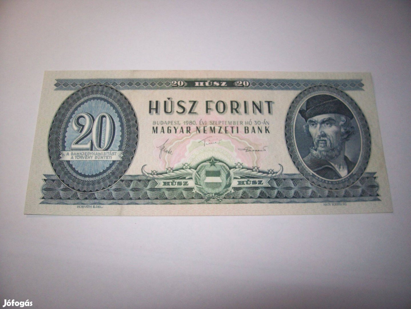 1980 évjáratú 20 forintos. C396. Kép szerint