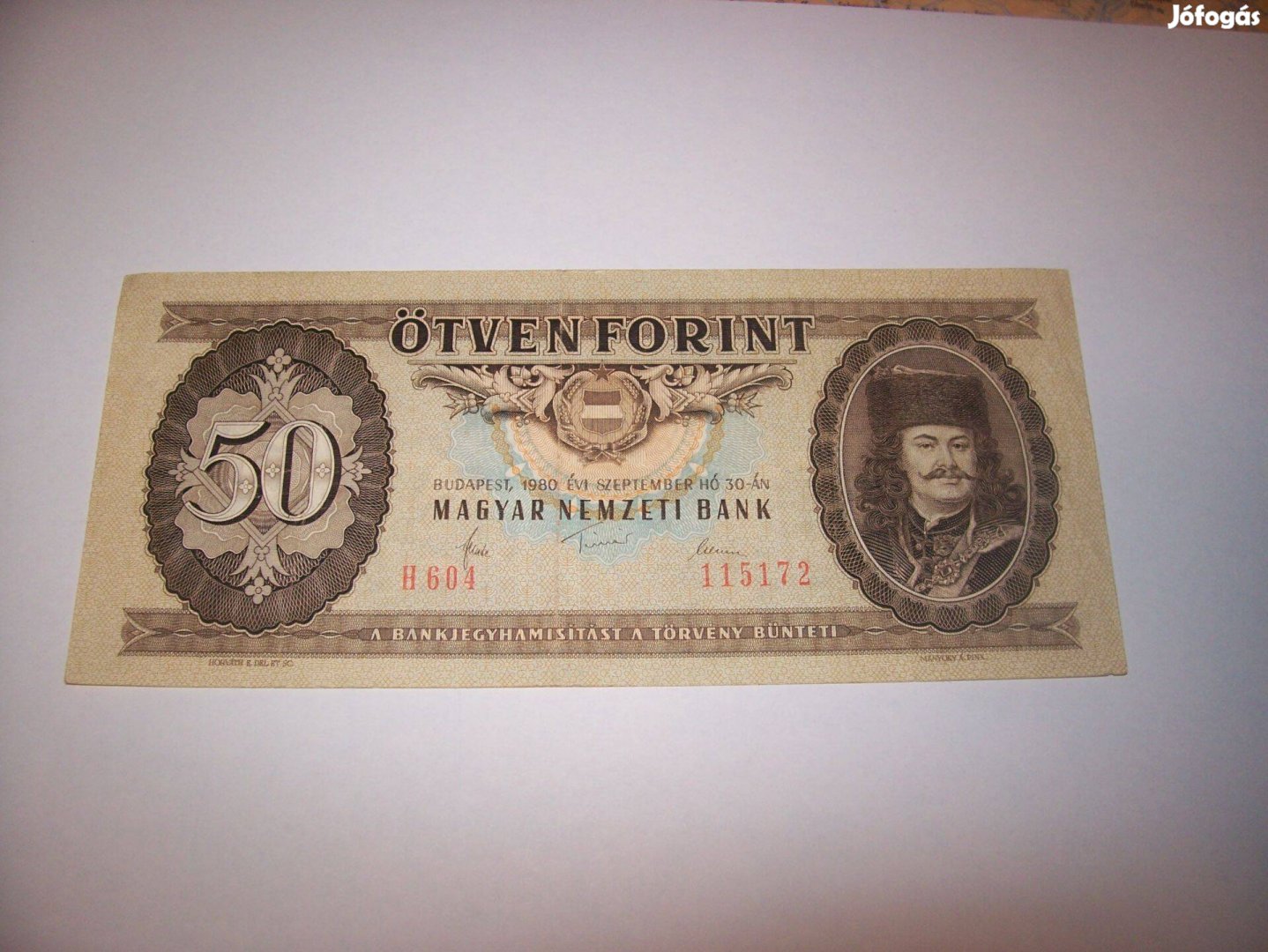 1980 évjáratú 50 forintos. H604. Ritka. Kép szerint