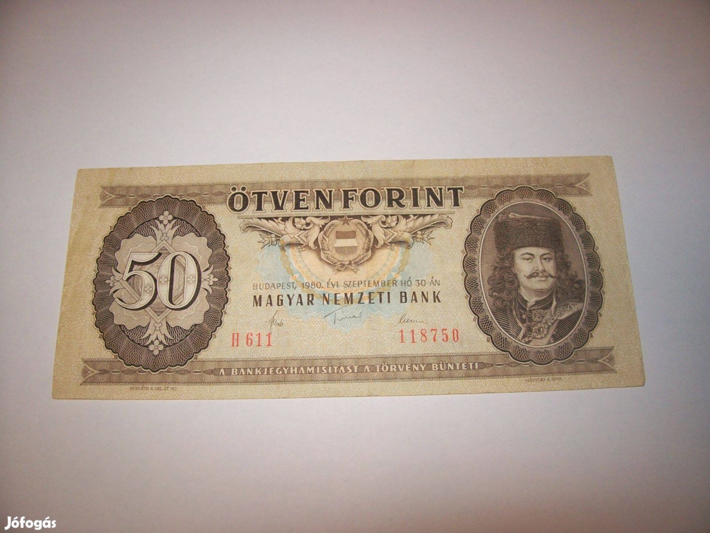 1980 évjáratú 50 forintos. H611. Ritka. Kép szerint