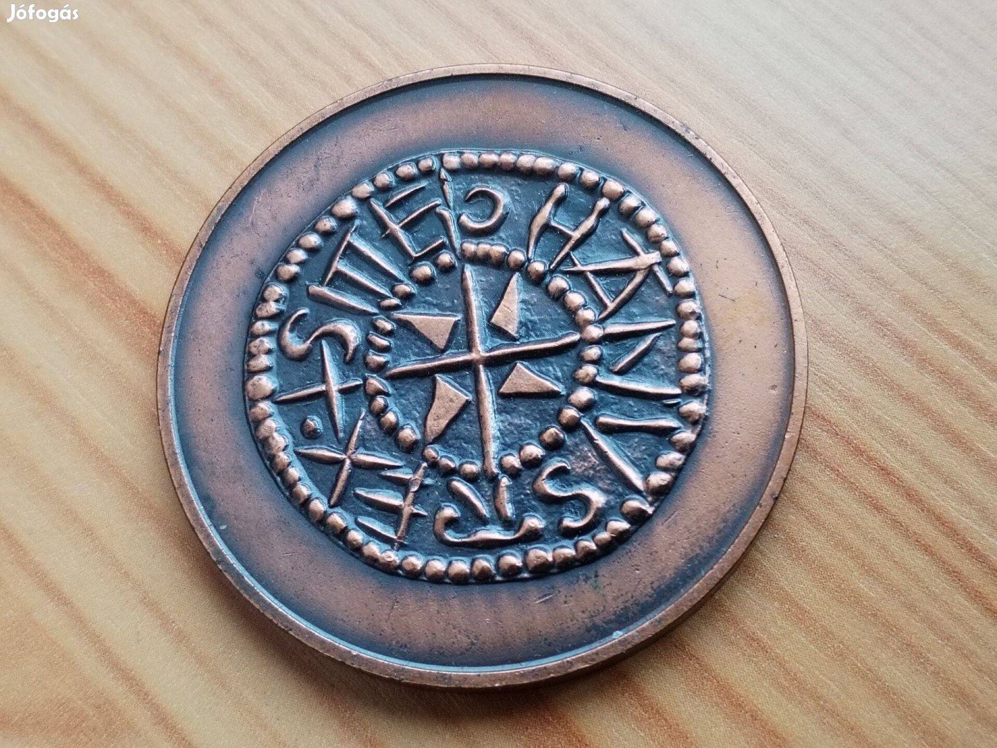 1982-es Ritka Német emlékérem Szent István Király denárja