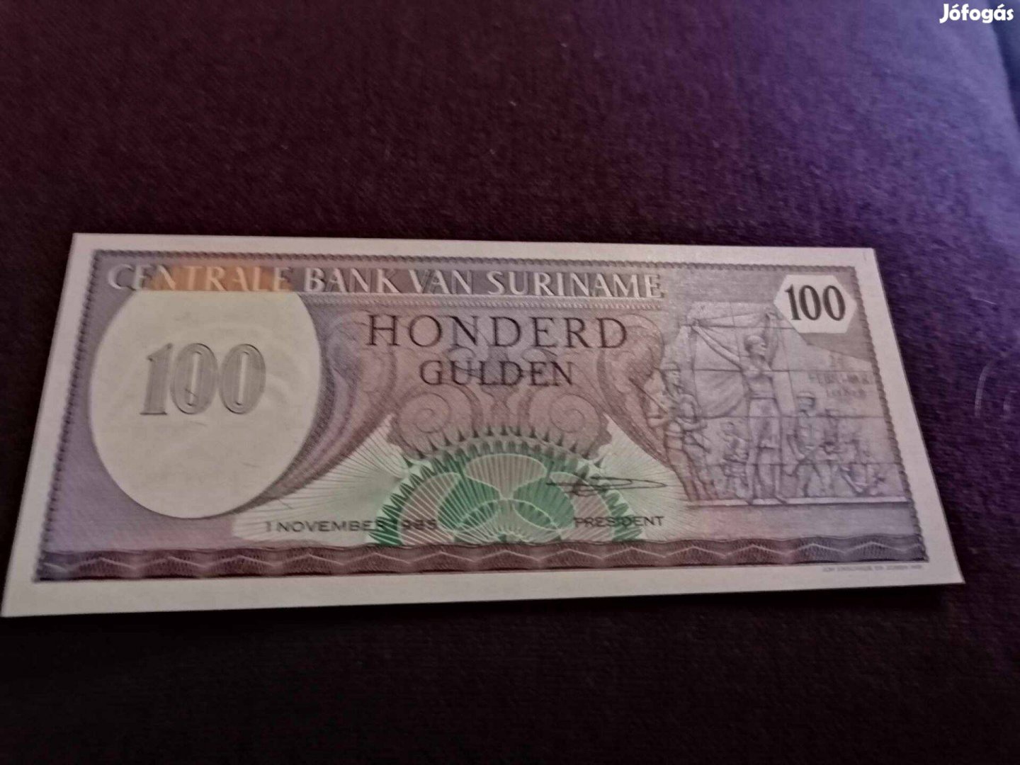 1985 / 100 Gulden UNC Suriname (MM)