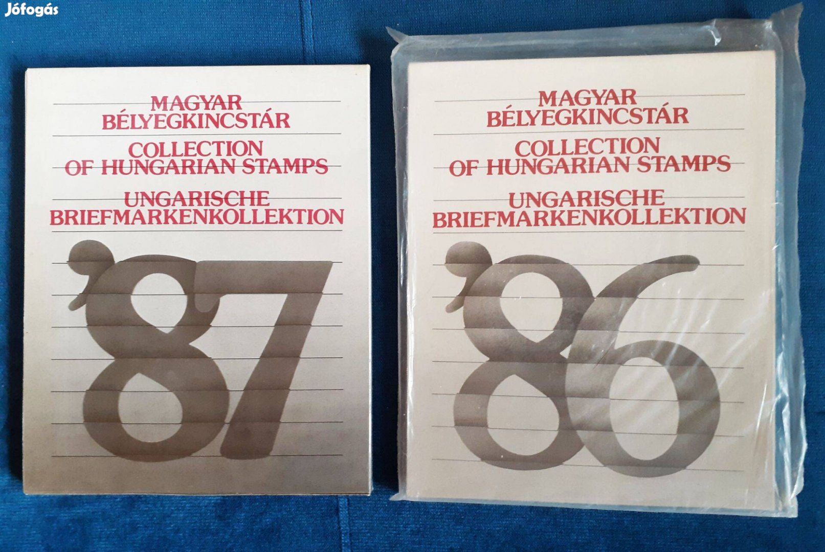 1986-os és 1987-es Bélyegkincstár eredeti csomagolásban