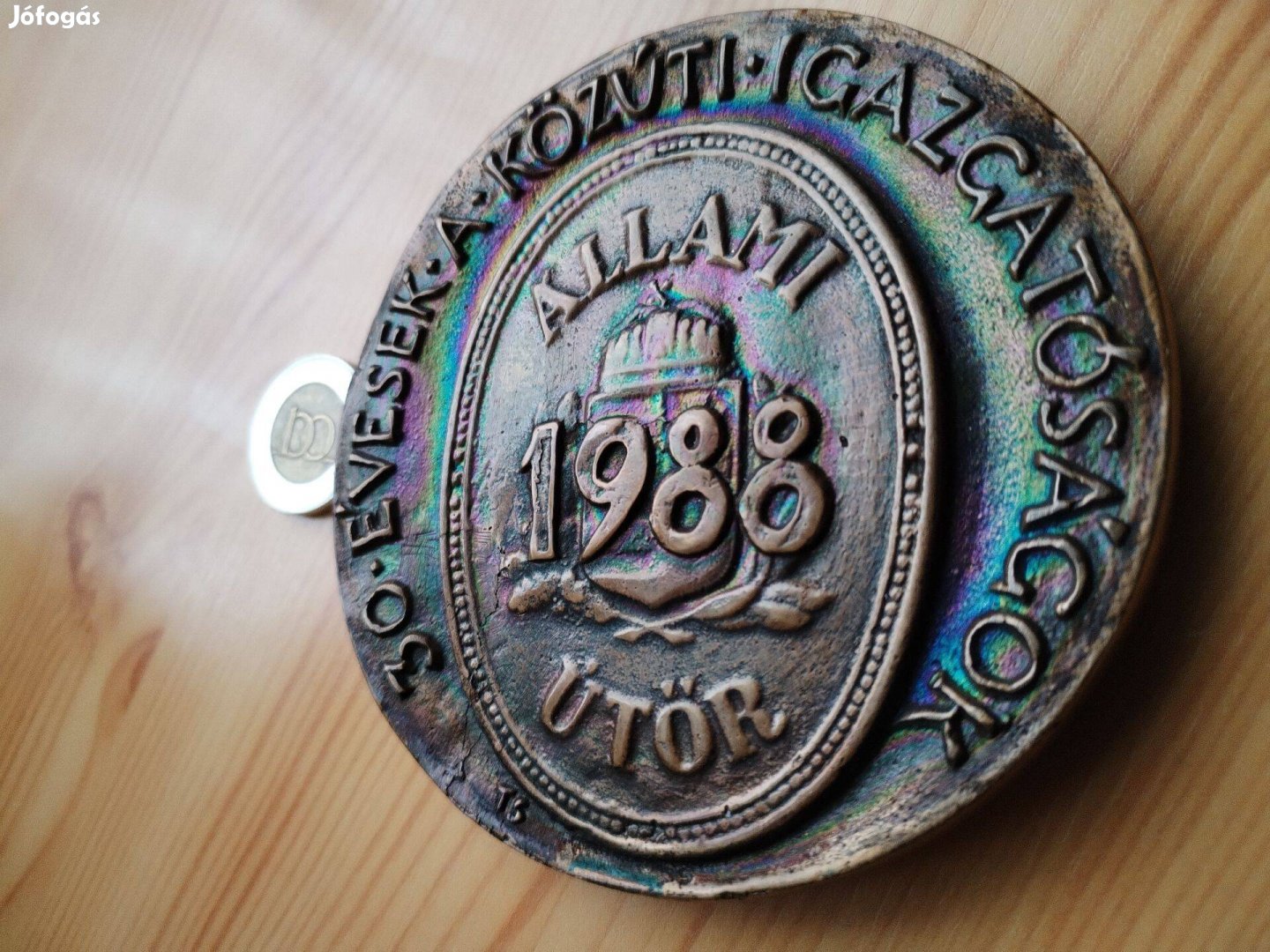 1988-as jelzett bronz érem 30 évesek a Közúti Igazgatóságok