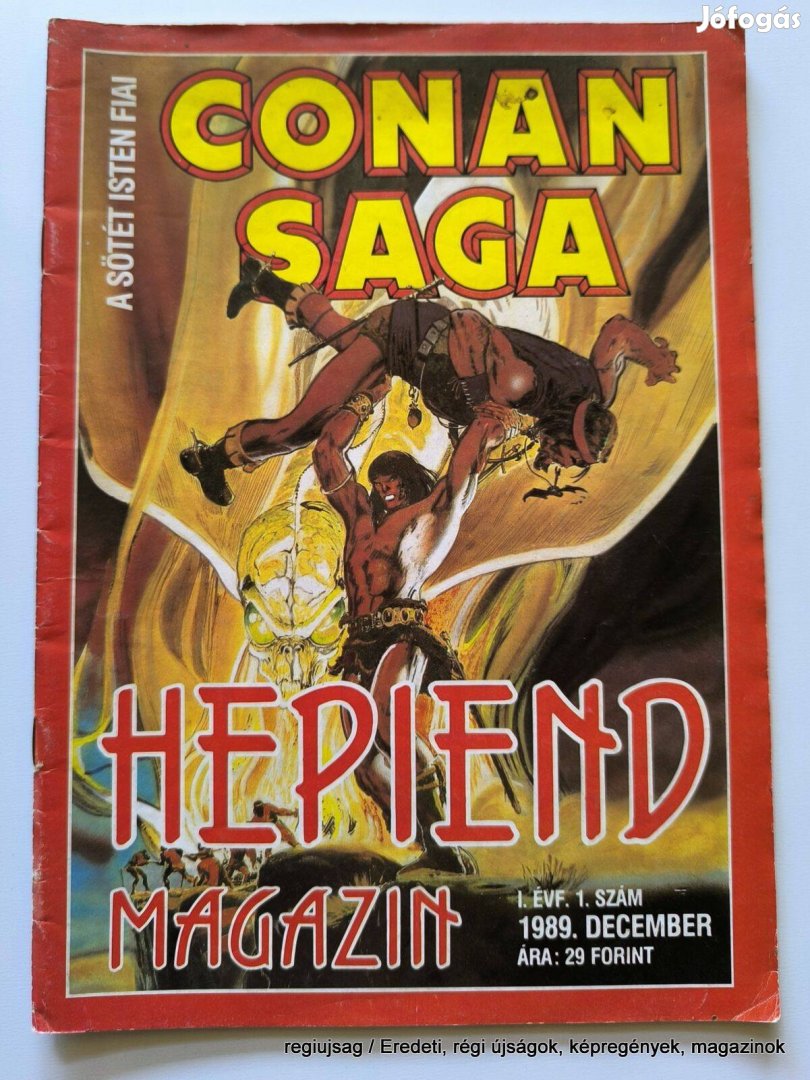 1989 december / Conan SAGA Hepiend Magazin / Képregény - Magyar