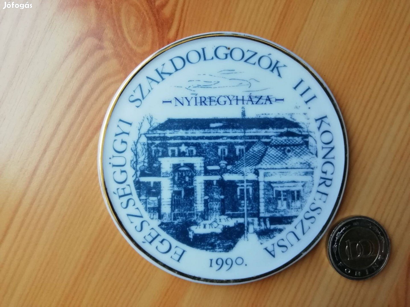 1990 Egészségügyi Dolgozók III. Kongresszusa Hollóházi porcel