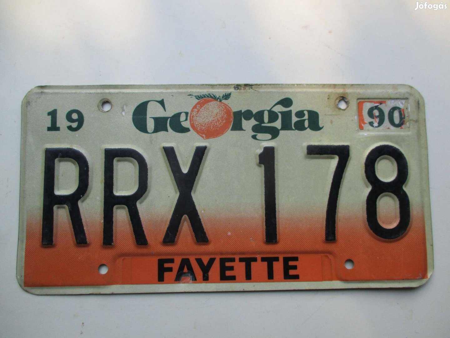 1990-es USA rendszám Georgia államból eladó!
